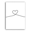 Mr and Mrs With Love Symbol Canvas Print-Heart N' Soul Home-40x60 cm no frame-Heart-Heart N' Soul Home