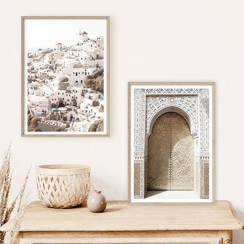 Moroccan Style Ancient Gate And Greek Island