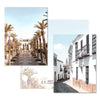 Street With Palm Trees And White Buildings Canvas Prints-Heart N' Soul Home-Heart N' Soul Home