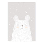 Big White Bear And Rabbit Nursery Poster Canvas Art Prints