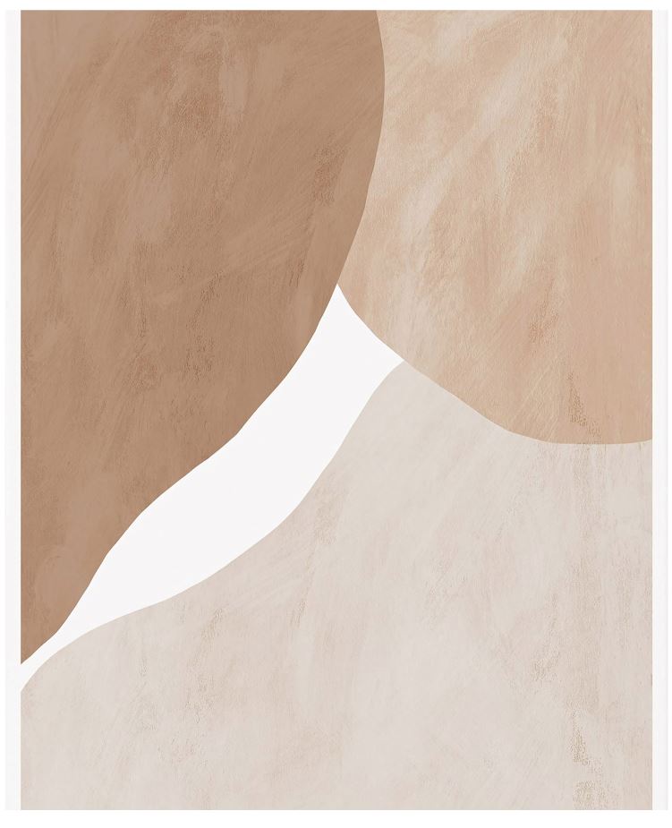 Talia Beige Brown Abstract Canvas Art Prints