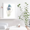 Elegant Blue Flowers Canvas Art Print