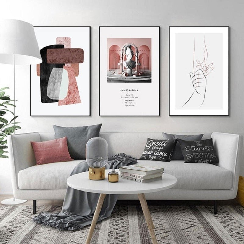 Geometric Art Abstract and Typographic Canvas Art Prints