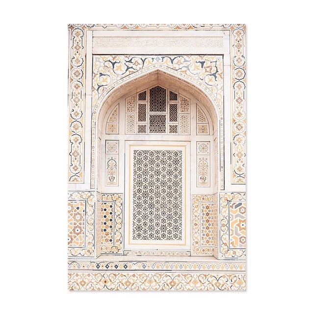 Moroccan Arch and Desert Canvas Art Prints