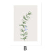 Minimalist Green Botanical illustrations Canvas Prints