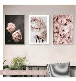 Soft Pink Peony Flowers Canvas Art Prints