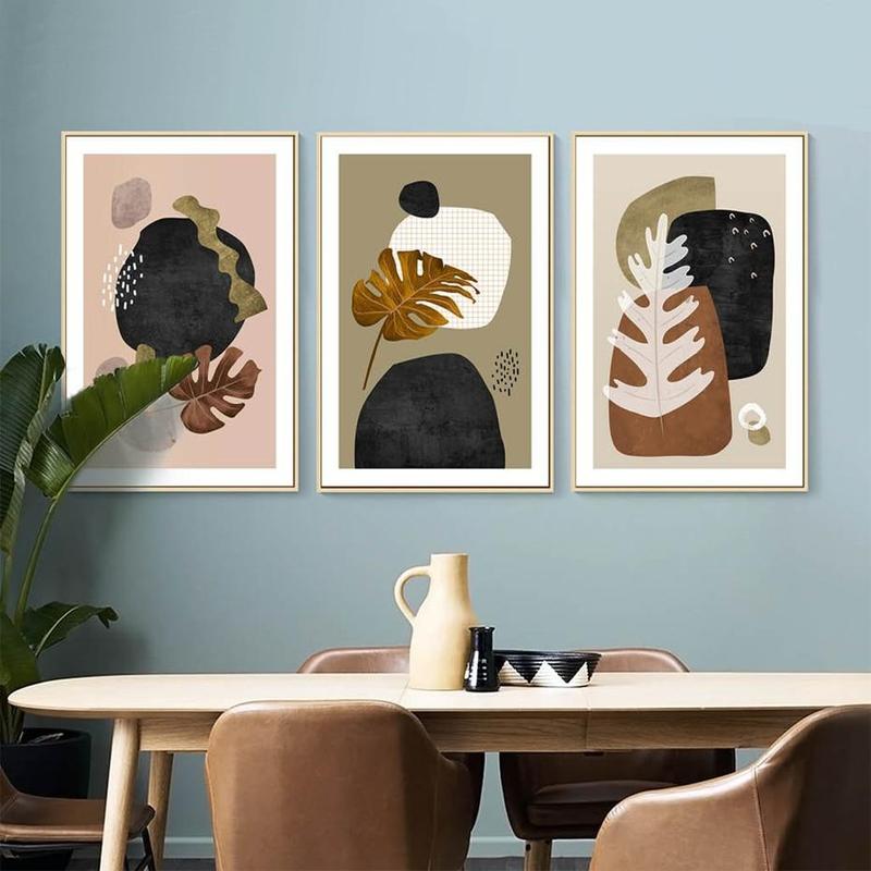 Abstract Art Monstera Leaves Canvas Art Prints