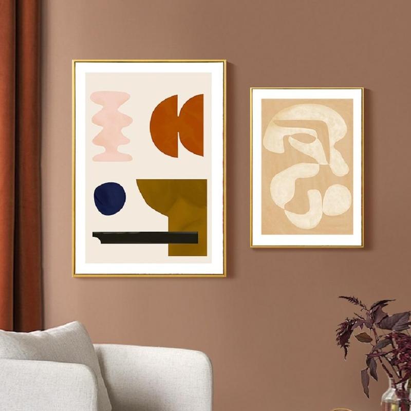 Abstract Art Woman Outline Geometric Pattern Canvas Painting Prints-Heart N' Soul Home-Heart N' Soul Home