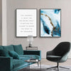 Abstract Blue Ice Capped Mountain and Ocean Canvas Prints-Heart N' Soul Home-Heart N' Soul Home