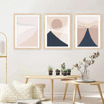 Abstract Mountain Sun Landscape Canvas Prints-Heart N' Soul Home-Heart N' Soul Home