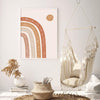 Abstract Vintage Beige Rainbow Canvas Print-Heart N' Soul Home