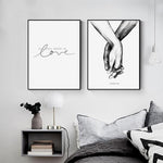 Black And White Holding Hands Canvas Prints-Heart N' Soul Home-Heart N' Soul Home