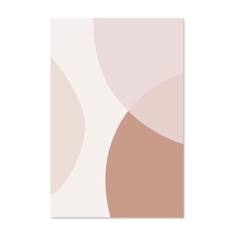 Blush Pink Geometric Abstract Canvas Prints-Heart N' Soul Home-50x70cm no frame-Picture B-Heart N' Soul Home