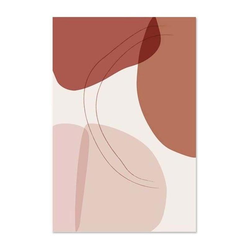 Blush Pink Geometric Abstract Canvas Prints-Heart N' Soul Home-60X90cm no frame-Picture F-Heart N' Soul Home