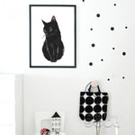 Cute Black Cat Canvas Painting Prints-Heart N' Soul Home-20X25CM No Frame-Heart N' Soul Home