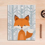 Cute Cartoon Fox Bear Deer Kids Wall Art Canvas Painting Prints-HeartnSoulHome-10x15 cm no frame-orange fox-Heart N' Soul Home