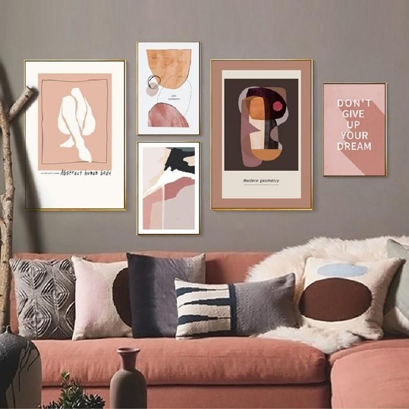Don't Give Up Your Dream Abstract Geometric Art Canvas Painting Prints-Heart N' Soul Home-Heart N' Soul Home