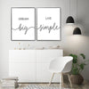 Dream Big Live Simple Life Quote Canvas Painting Prints-Heart N' Soul Home-Heart N' Soul Home