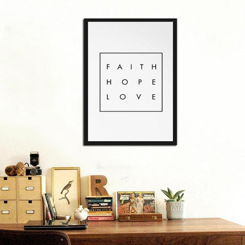 Faith Hope Love Canvas Painting Prints-HeartnSoulHome-Heart N' Soul Home