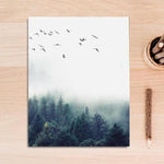 Fog Forest Birds Landscape Canvas Painting Prints-HeartnSoulHome-13x18 cm no frame-C-Heart N' Soul Home
