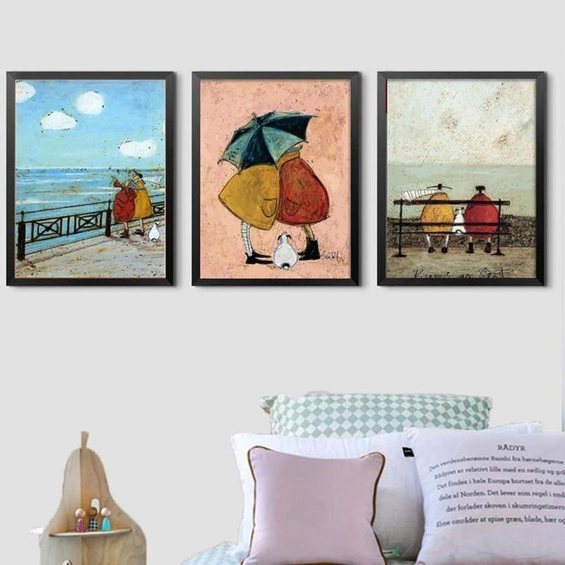 Her Favourite Cloud Art Canvas Painting Prints-Heart N' Soul Home-Heart N' Soul Home