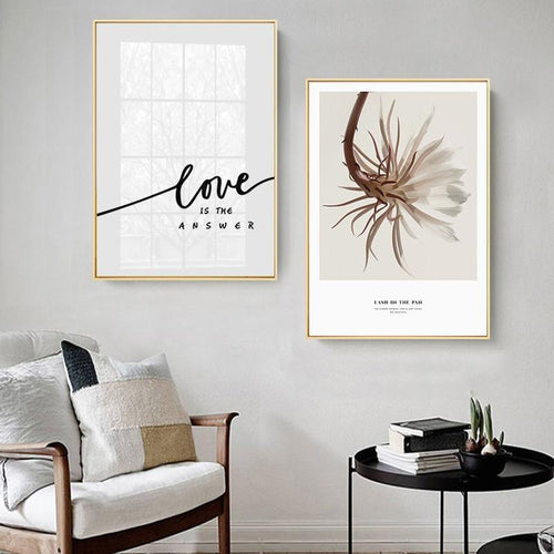 Love Is The Answer Girl Portrait Canvas Painting Prints-Heart N' Soul Home-Heart N' Soul Home