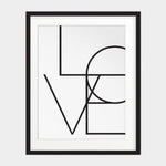 LOVE Typography Canvas Print-HeartnSoulHome-10x15 cm no frame-Love-Heart N' Soul Home