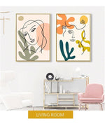 Matisse Style Abstract Line Art Canvas Prints-Heart N' Soul Home-Heart N' Soul Home