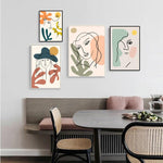 Matisse Style Abstract Line Art Canvas Prints-Heart N' Soul Home-Heart N' Soul Home