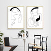 Minimalist Abstract Black White Couple Canvas Prints-Heart N' Soul Home-Heart N' Soul Home