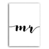 Mr and Mrs With Love Symbol Canvas Print-Heart N' Soul Home-40x60 cm no frame-Mr.-Heart N' Soul Home