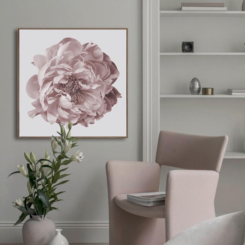Nordic Large Peony Flower Canvas Print-Heart N' Soul Home-15x20cm no frame-Heart N' Soul Home