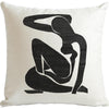 Nordic Vintage Sculpture Abstract Character Cushion-Heart N' Soul Home-Heart N' Soul Home