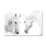 Nordic White Horse Canvas Print-Heart N' Soul Home-Heart N' Soul Home