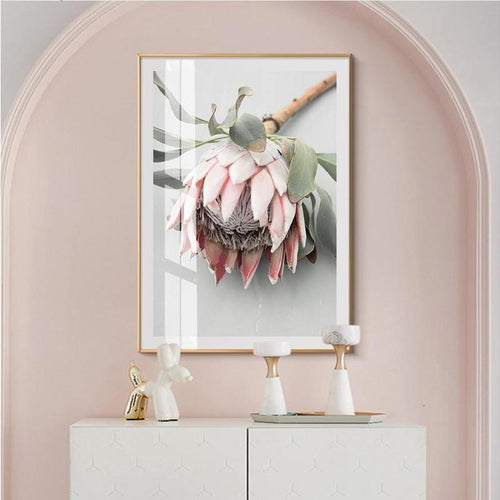 Pink King Protea Series Design A Canvas Prints-Heart N' Soul Home-Heart N' Soul Home