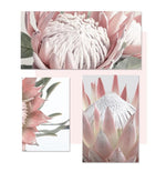 Pink King Protea Series Design B Canvas Prints-Heart N' Soul Home-Heart N' Soul Home