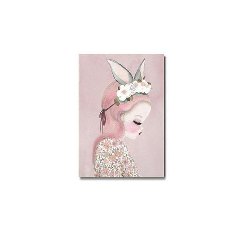 Pink Unicorn / Girl Canvas Painting Prints-Heart N' Soul Home-10x15cm no frame 2-girl-Heart N' Soul Home