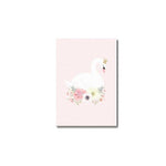 Pink Unicorn / Girl Canvas Painting Prints-Heart N' Soul Home-10x15cm no frame-crown flower swan-Heart N' Soul Home