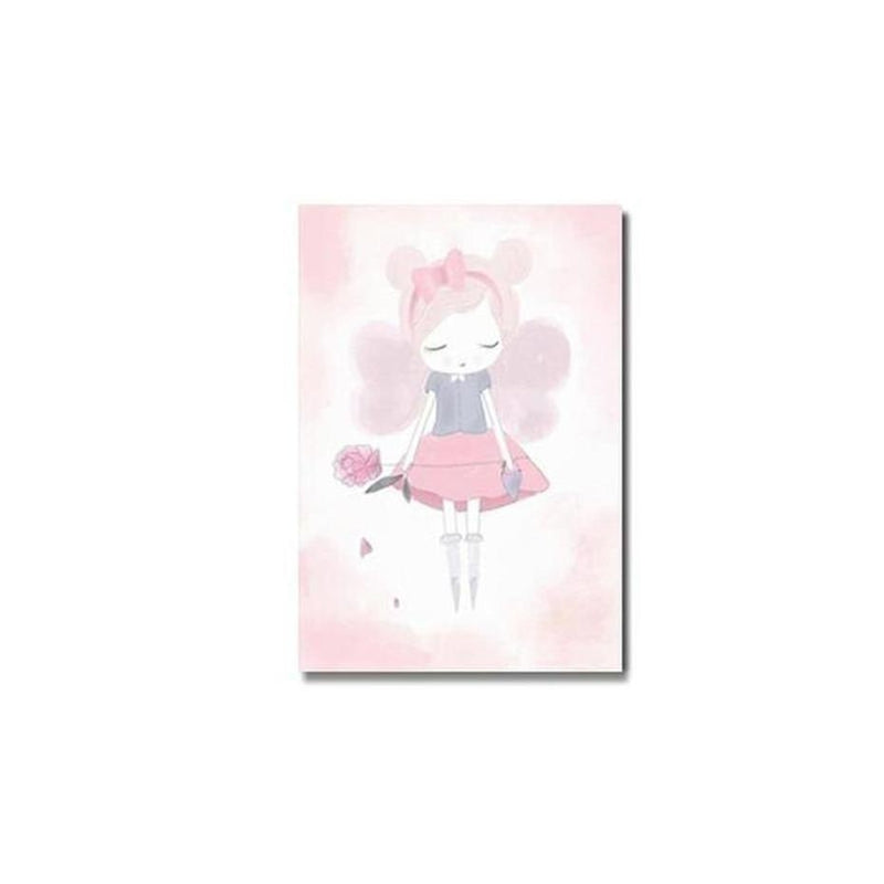 Pink Unicorn / Girl Canvas Painting Prints-Heart N' Soul Home-10x15cm no frame-girl-Heart N' Soul Home