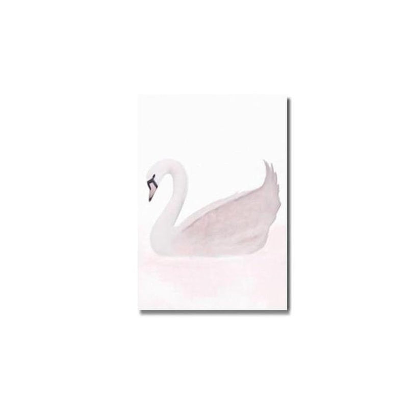 Pink Unicorn / Girl Canvas Painting Prints-Heart N' Soul Home-10x15cm no frame-swan-Heart N' Soul Home
