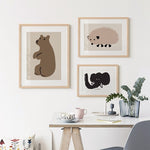 Woodland Animals Nursery And Kids Room Canvas Prints-Heart N' Soul Home