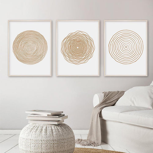 Minimalist Geometric Abstract Circle Canvas Prints-Heart N' Soul Home