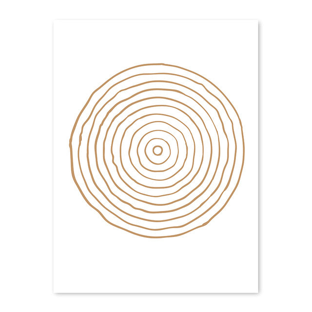 Minimalist Geometric Abstract Circle Canvas Prints-Heart N' Soul Home