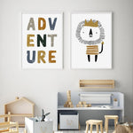 Adventure Little Lion King Nursery And Kids Room Canvas Prints-Heart N' Soul Home