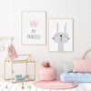 My Princess Bunny Nursery Kids Room Canvas Prints-Heart N' Soul Home