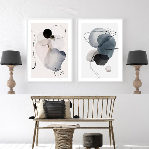 Harlow Abstract Colorful Circles Art Prints-Heart N' Soul Home