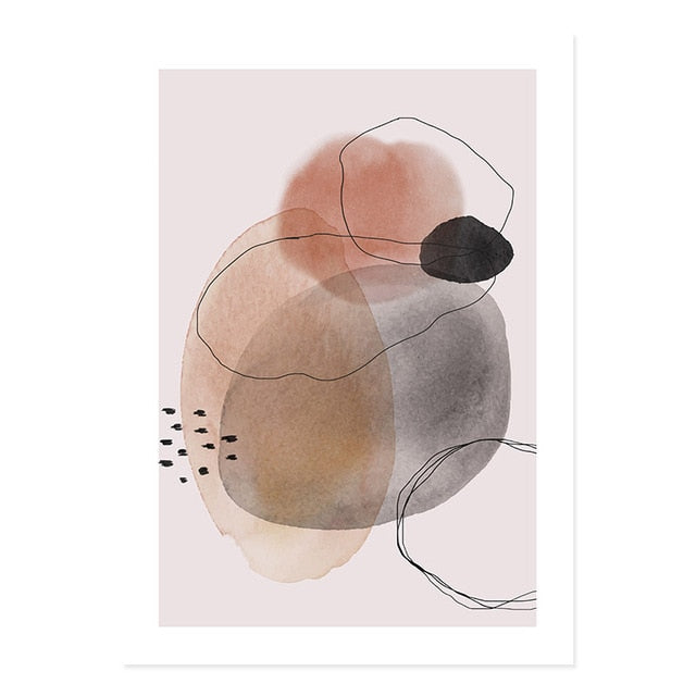 Dahlia Abstract Colorful Circles Art Prints-Heart N' Soul Home