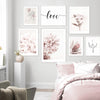 Elegant Pink Flowers And Love Art Prints-Heart N' Soul Home