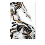 Abstract Black Gold Marble Canvas Prints-Heart N' Soul Home