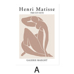 Matisse Abstract Art And Leaf Silhouette Canvas Prints